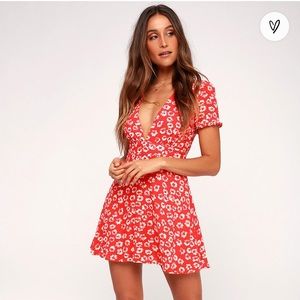 Lulu’s Red Flower Sundress